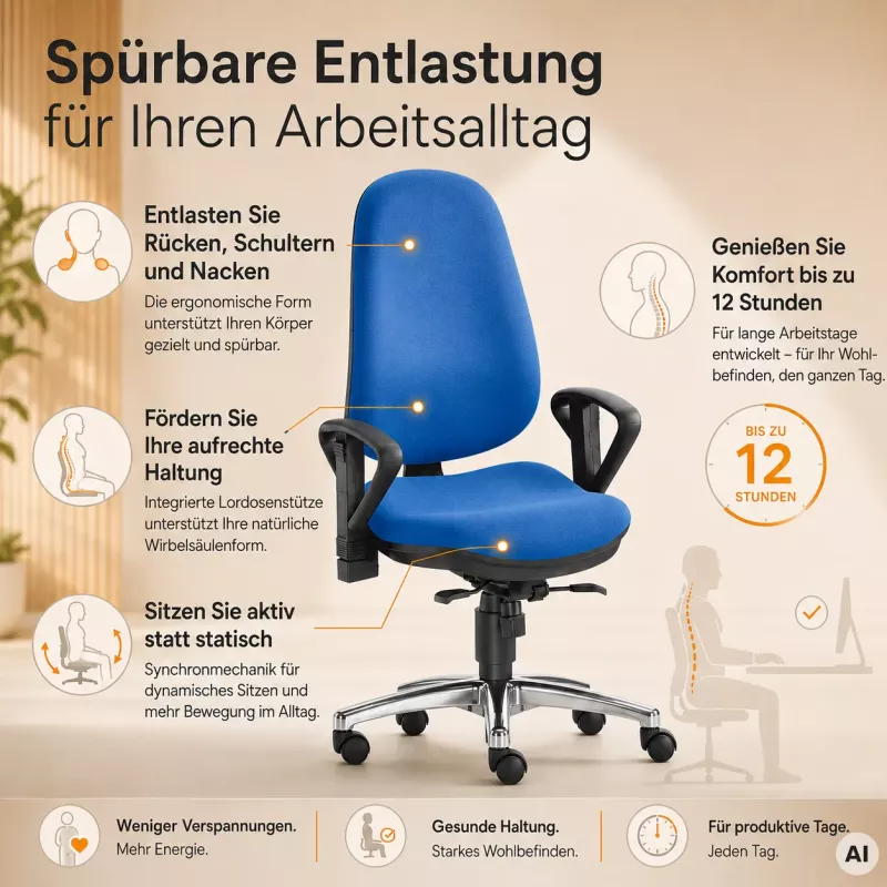ULTRA - Bandscheiben-Drehstuhl
