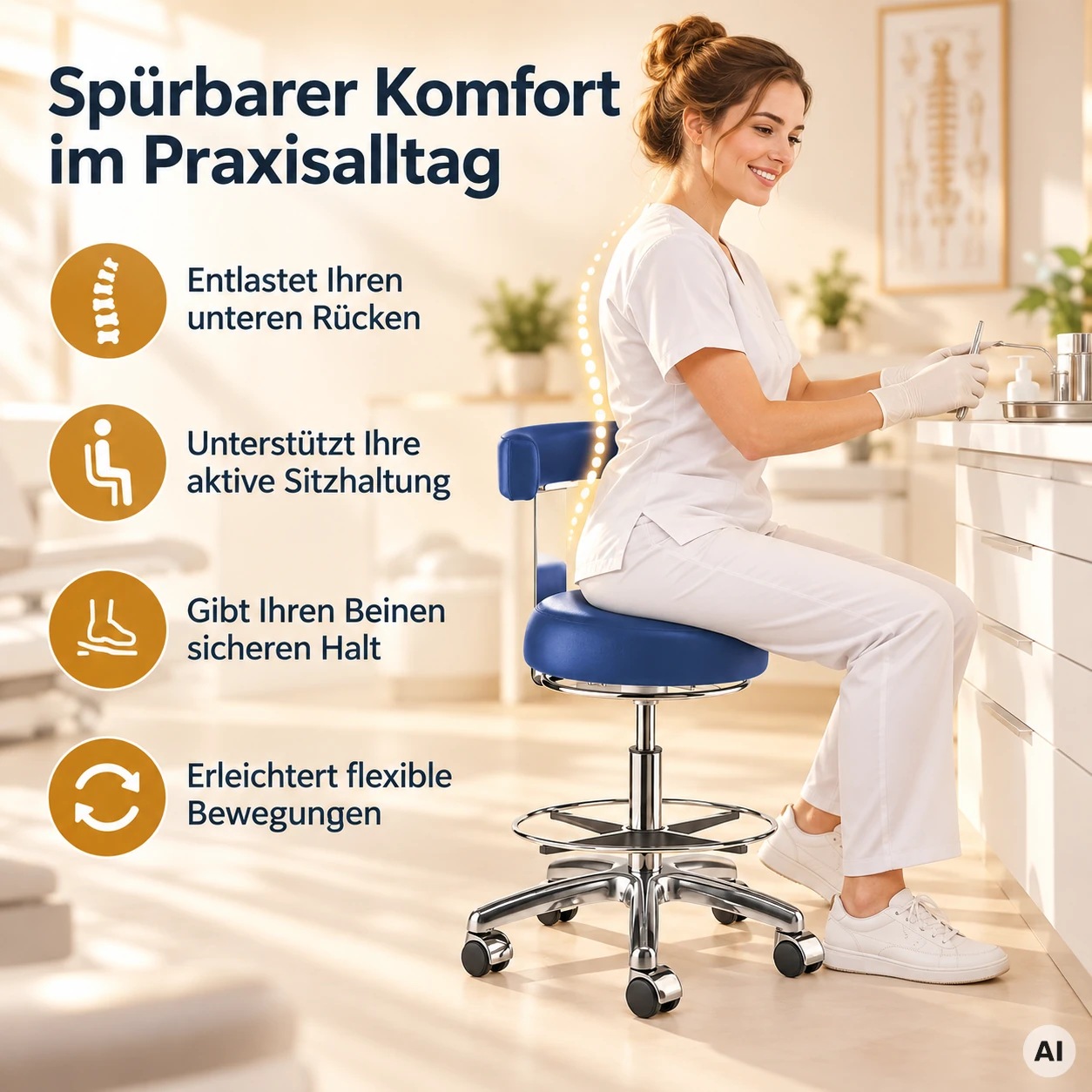 Dentist 4 - Rückenschonender Praxishocker