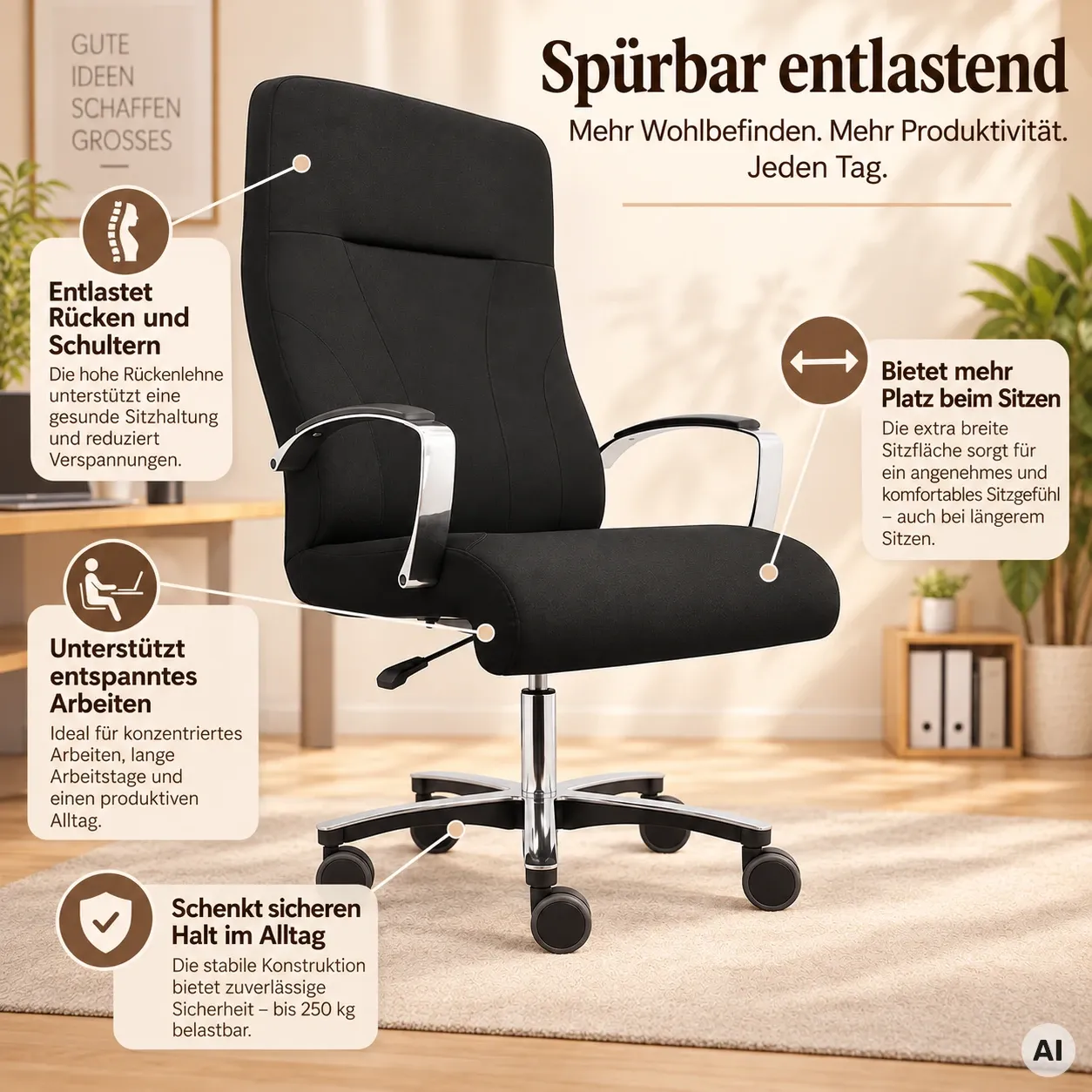TERA Hochlehner - XXL Schwerlaststuhl